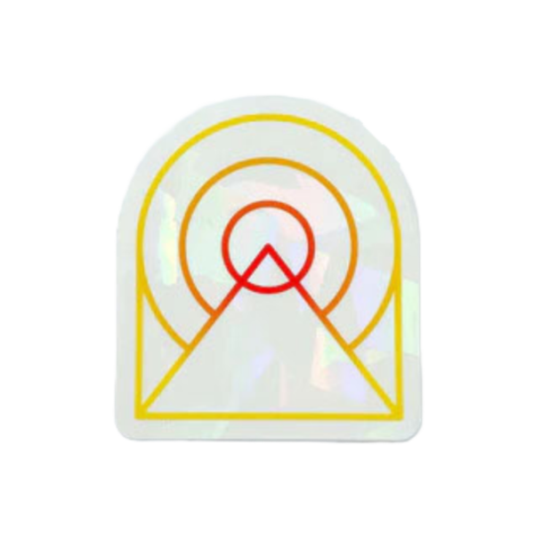 Colorful, Mountain, Suncatcher, sticker